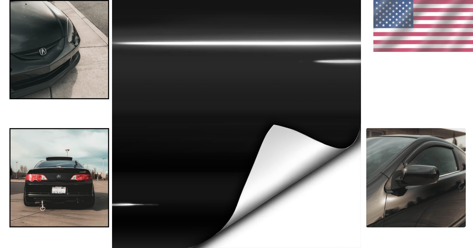 Gloss Black Adhesive Vinyl Film 1ft x 5ft – Ultimate DIY Vehicle Upgrade