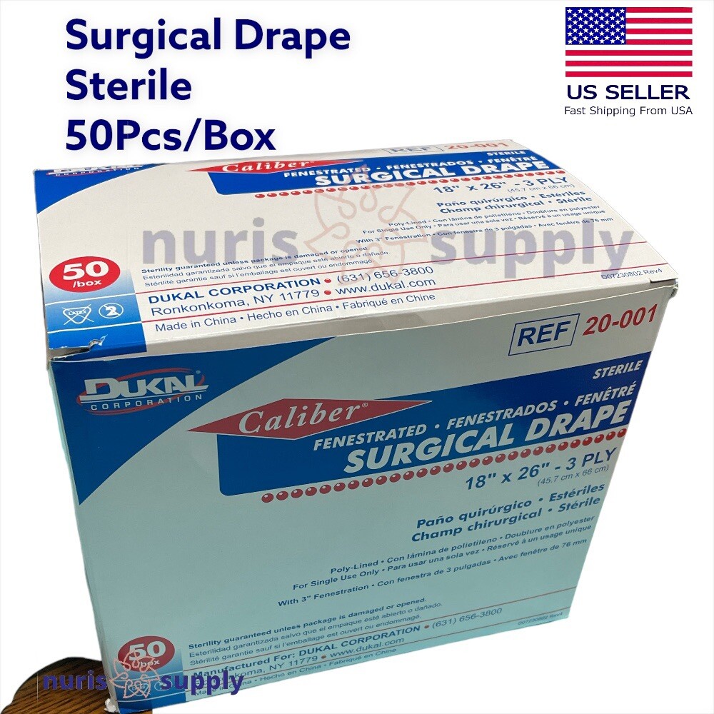 50pcs/Box Sterile Fenestrated Surgical Drape 18×26 Surgical Drapes