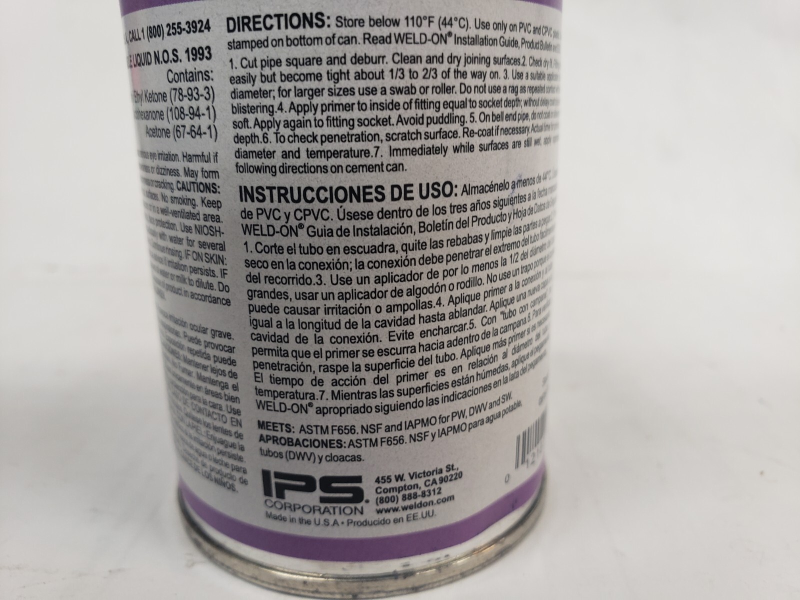 Cs/24 Weld-On 14028 Purple Plumbing Primer 4 Fl Oz