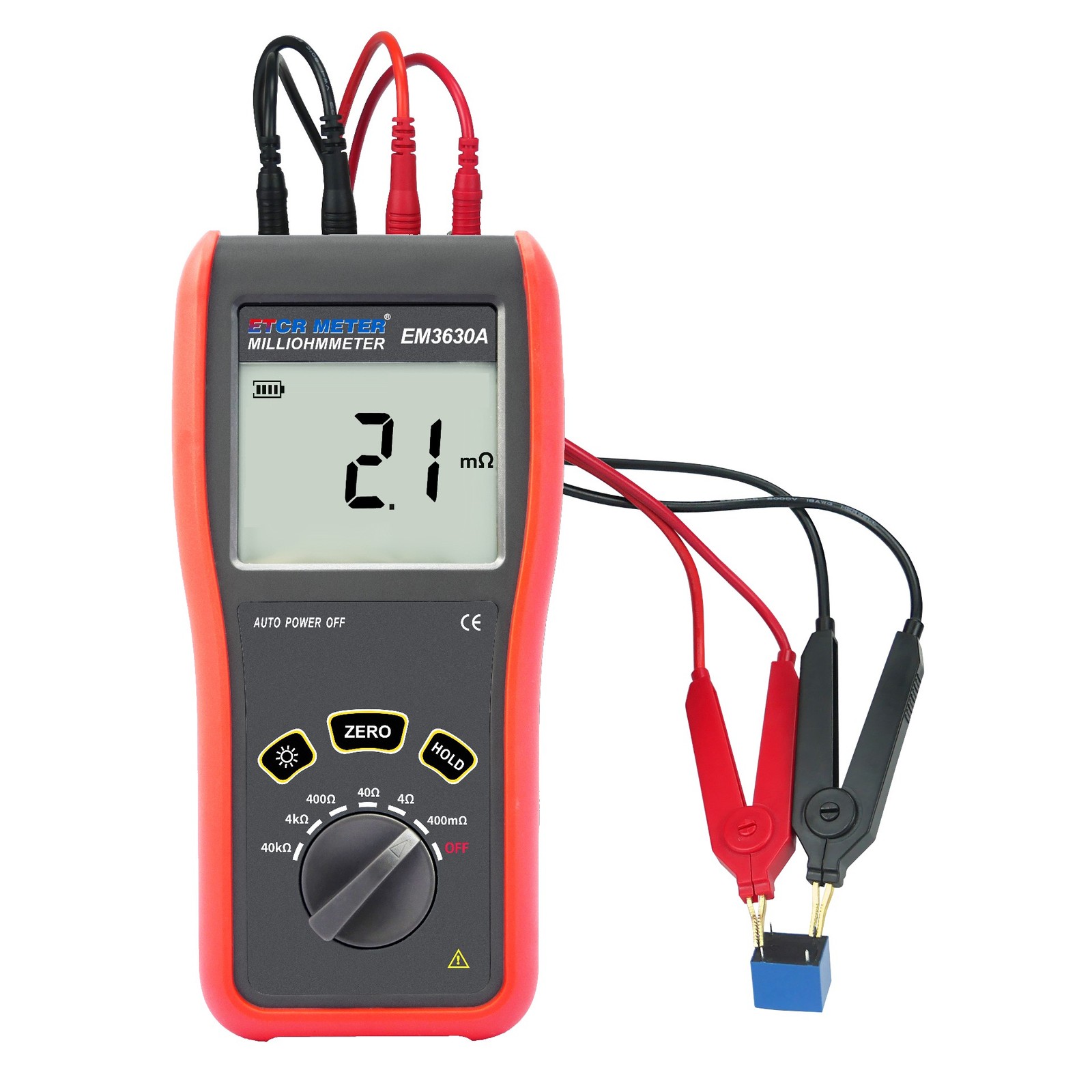 EM3630A Portable Milliohmmeter 0.1mΩ~40kΩ New