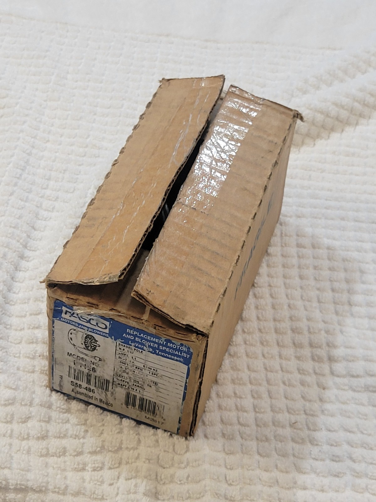 Fasco D1126 Motor New Open Box. S58-486 1/15HP 1550-1300RPM. Free Shipping
