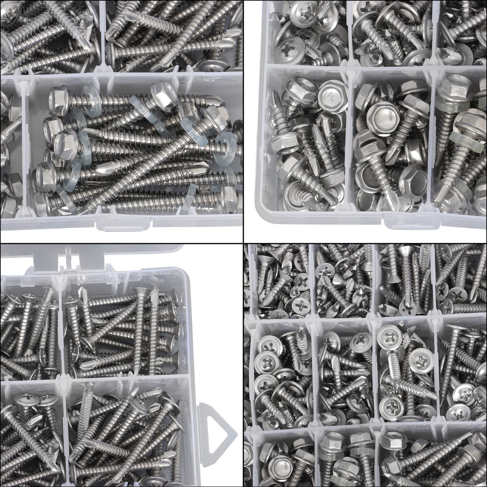 425PC 410 Stainless Steel Self-Tapping Screws #8#10 Self-Drilling Assortment Kit