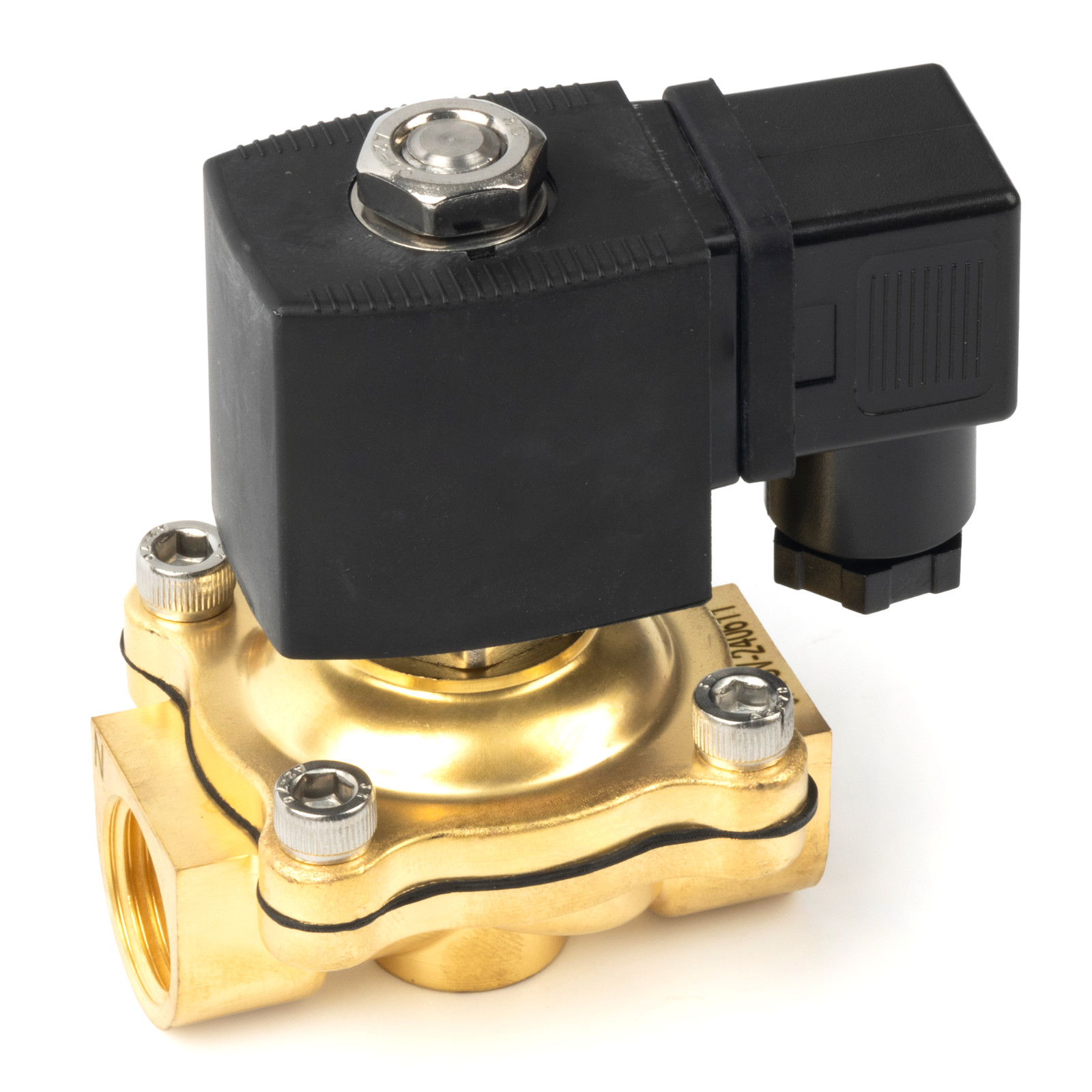 U.S. Solid 1/2 inch Brass Solenoid Valve VITON Seal 110V AC NC 145 psi
