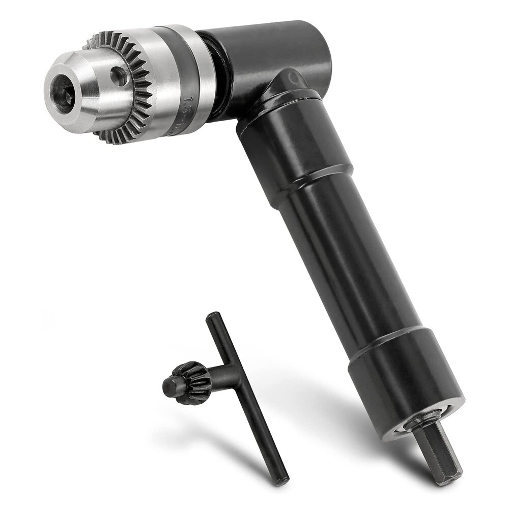 Cordless Right Angle Drill Adapter 90 Degree Adapter Drill with 3/8″ Keyed Chuck