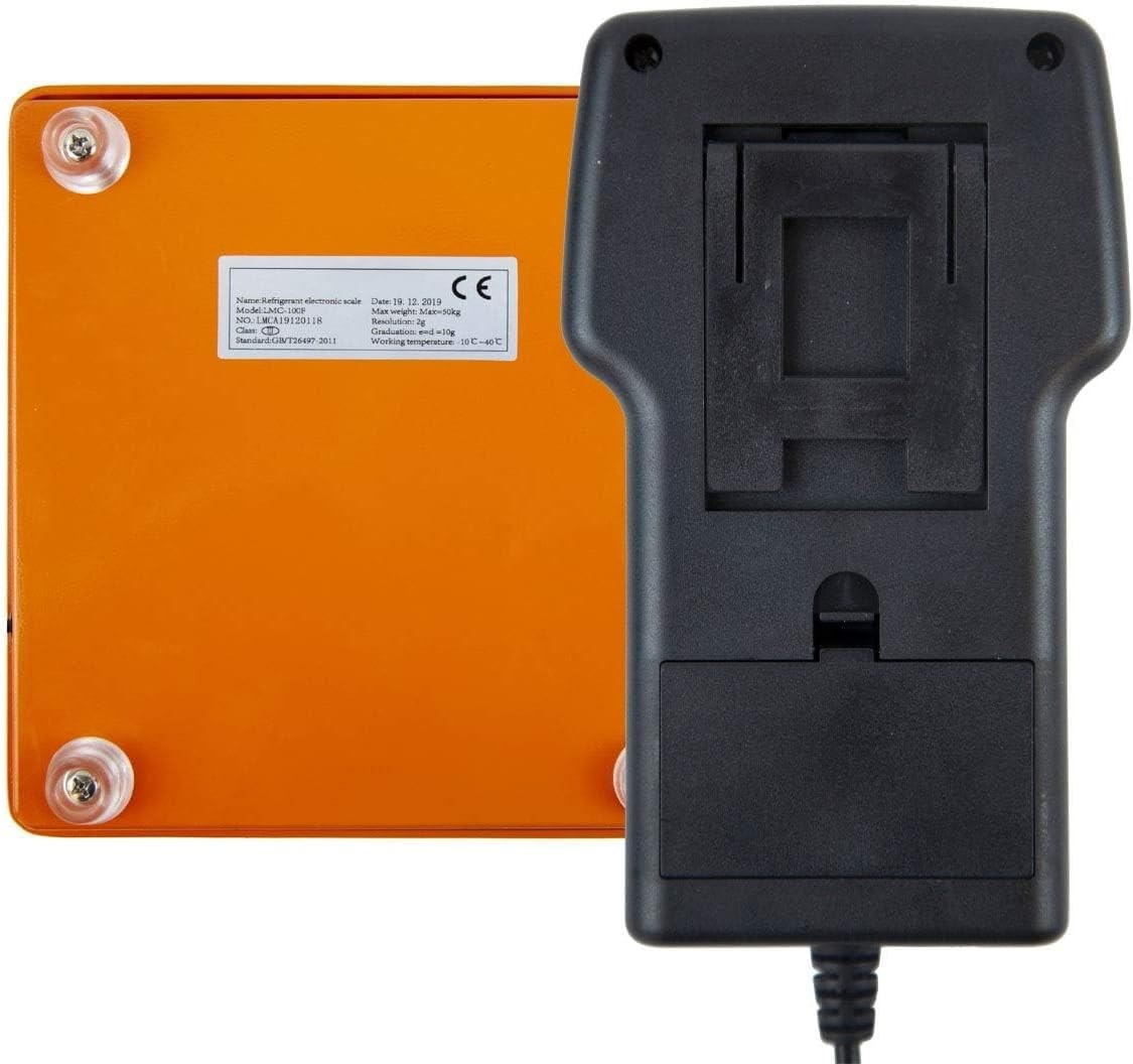 Durable 110Lbs Refrigerant Weight Scale with Large Display & Carrying Case