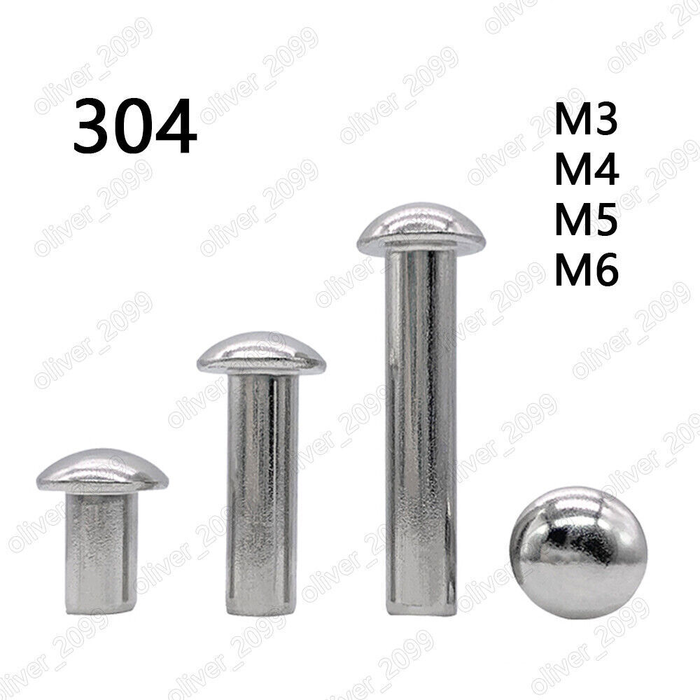 304 Stainless Steel DIN660 Round Head Rivets M3 M4 M5 M6