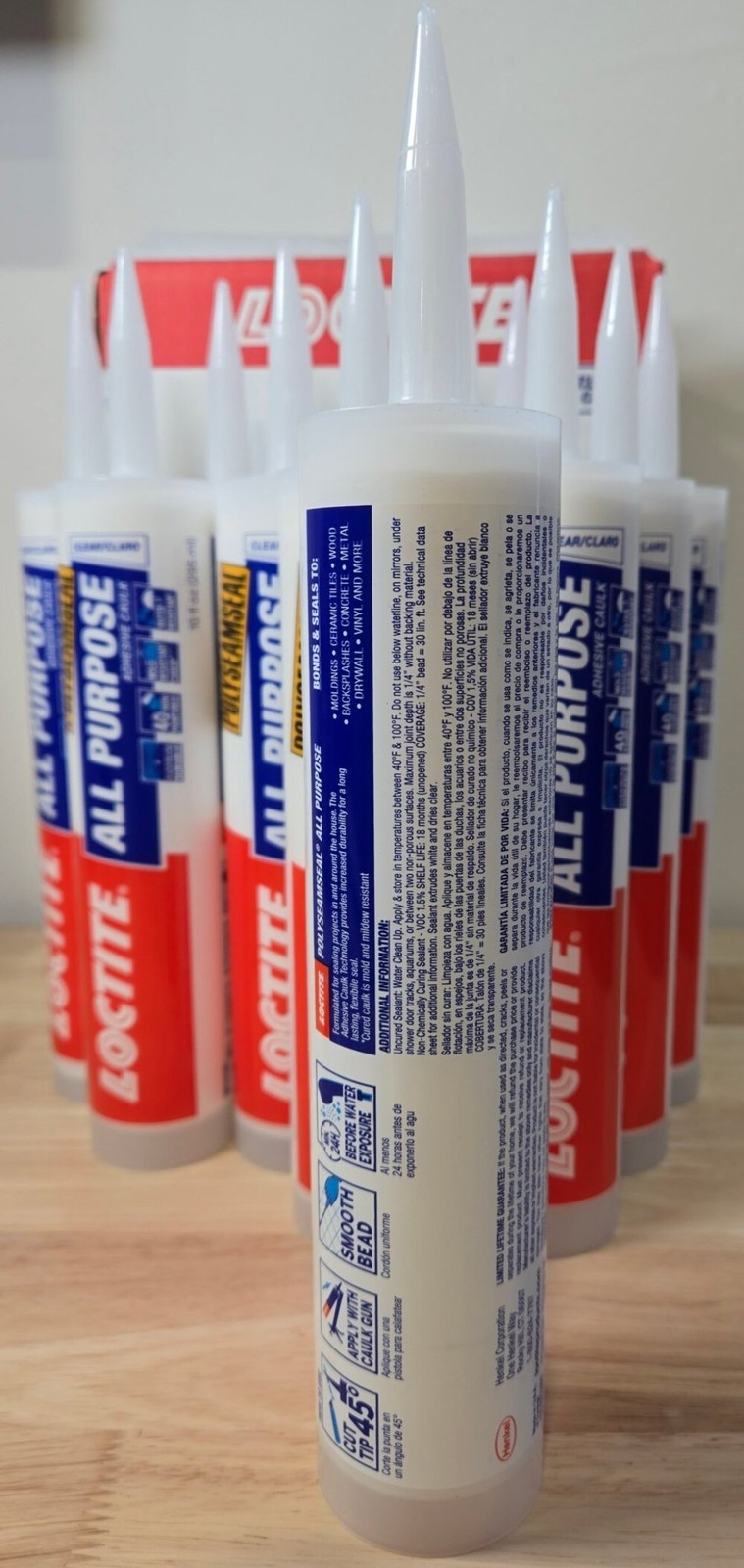 Loctite Polyseamseal Clear All Purpose Latex Caulk Sealant Case of 12x 10 oz 215