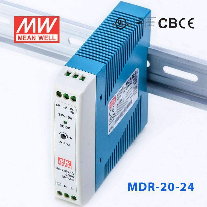 MEAN WELL MDR-20-24 Power Supply – USA Stock