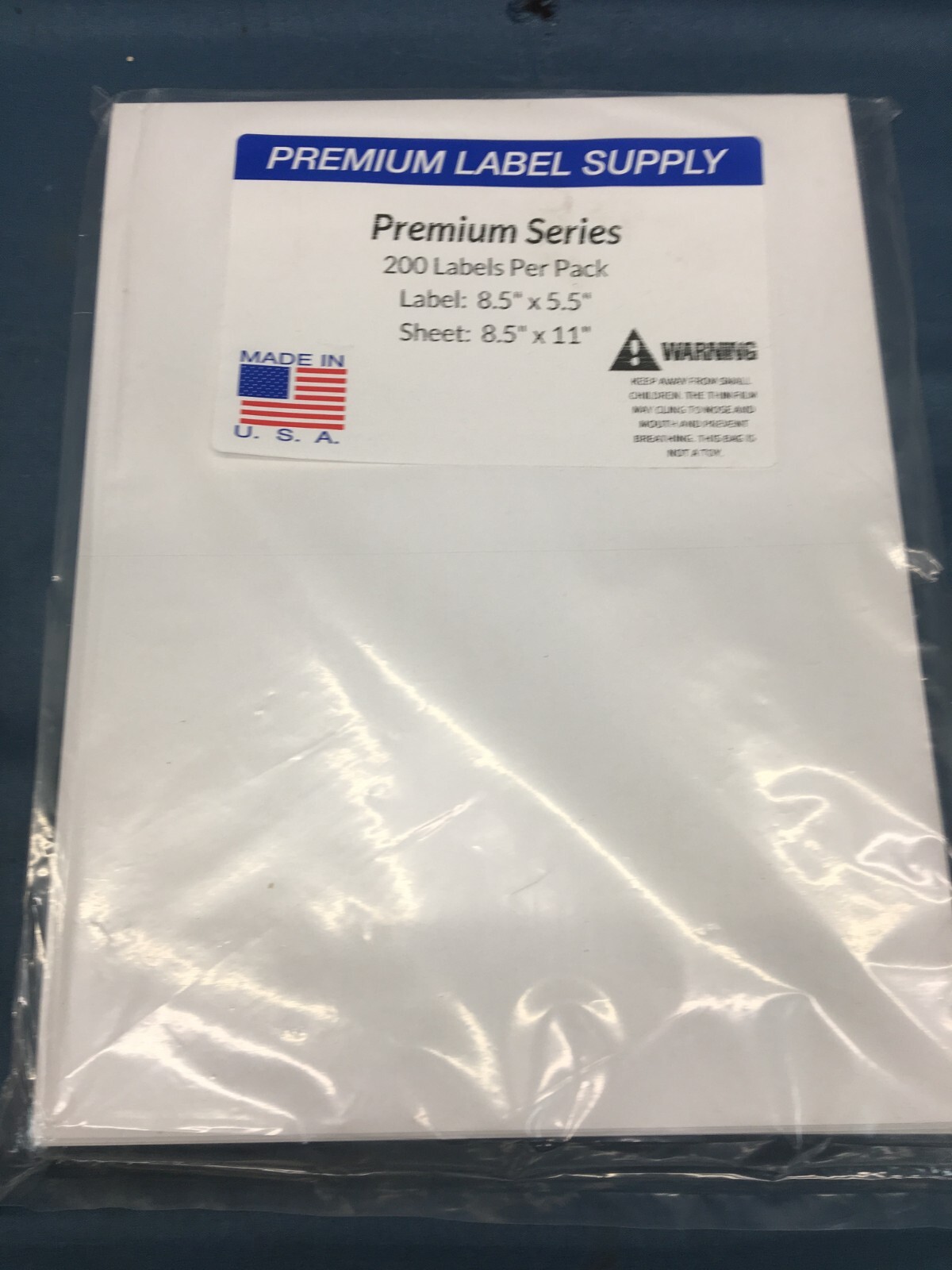 200 8.5 X 5.5 Half Sheet Shipping Labels Self Adhesive Premium Label Supply