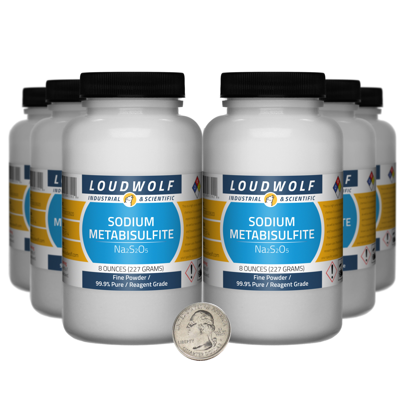Sodium Metabisulfite / 3 Lbs / 6 Bottles / 99.9% Reagent Grade / Fine Powder