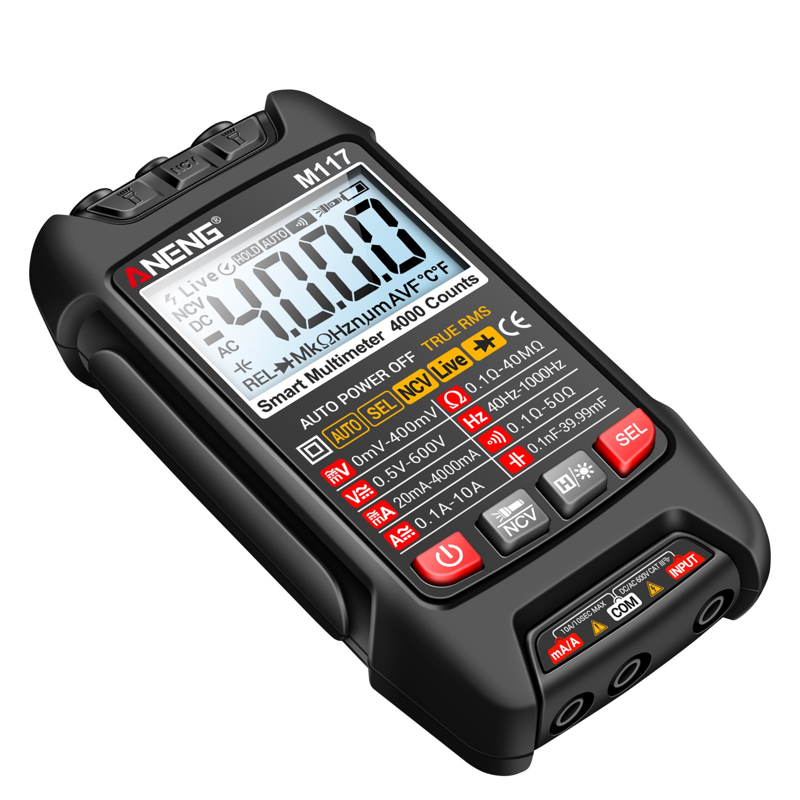 M117 Multimeter Smart Digital 4000 Counts AC/DC Voltage Current CKPM
