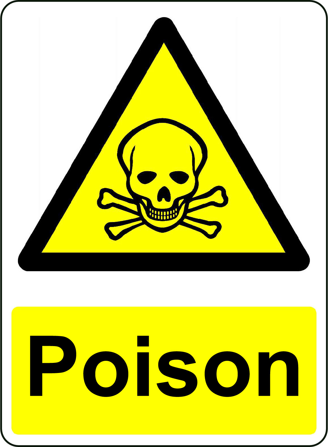 WARNING CAUTION POISON OSHA DECAL SAFETY SIGN STICKER 3M USA MADE