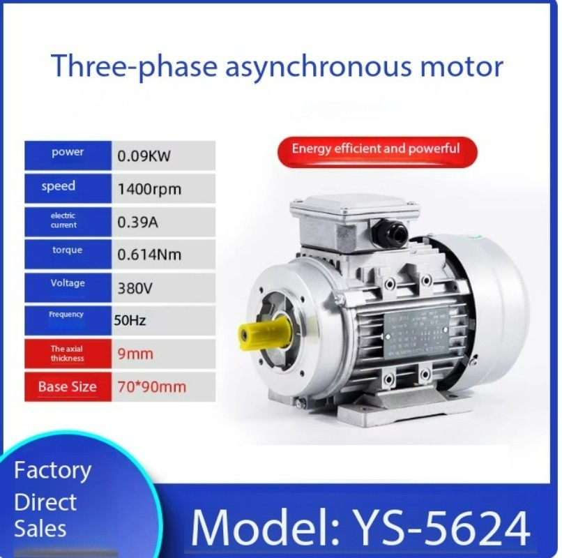 Three-phase Step Electric Motor Aluminium Shell Motor 380V Copper 1400rpm 0.37w