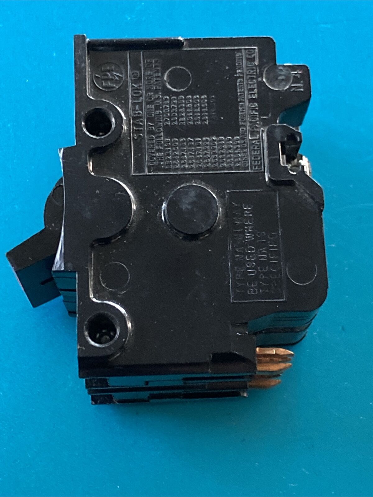 FPE NA250 – Federal Pacific. 240V Stab-Lok Circuit Breaker – RED HANDLE