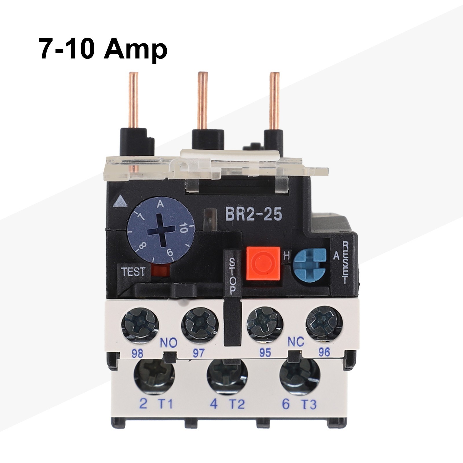 New Practical Motor Relay Thermal Overload 0.1-25Amp With Indicator Light