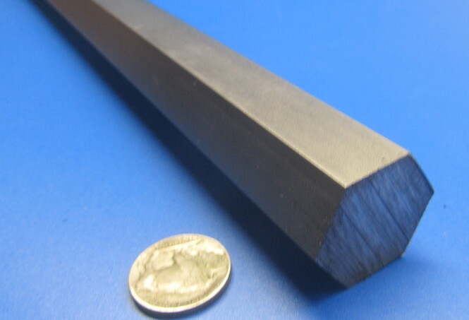 12L14 Carbon Steel Hex Rod 1 1/8″ Hex x 3 Foot Length, 1 Unit