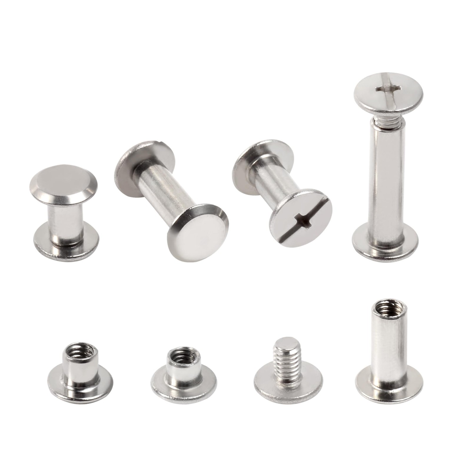 115 Sets Chicago Screws Kit for Leather Crafts, 304 Stainless Steel Binding
