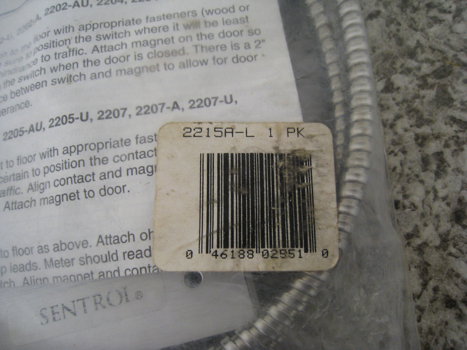 New Sentrol 2215A-L 2200 Series Surface Mount Magnetic Contact Free Shipping