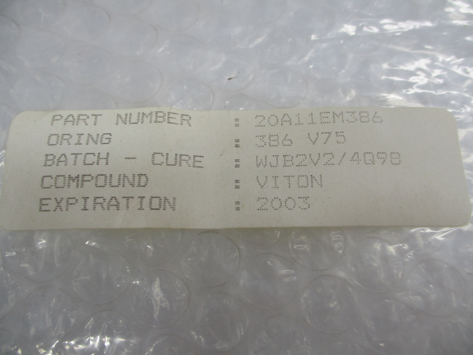 VITRON 20A11EM386 O-RING NSNP