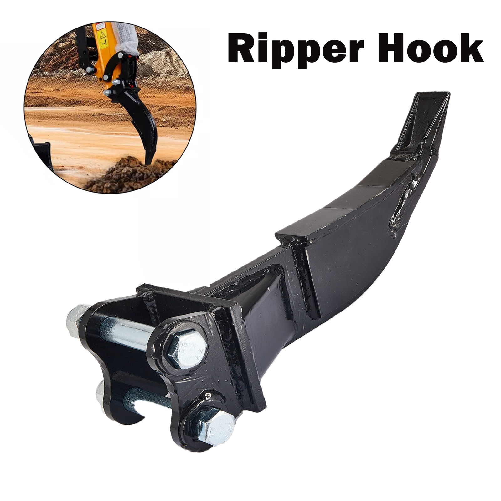 Replace Mini Excavator Attachment Ripper Single Hook Backhoe 90mm/3.54in Span