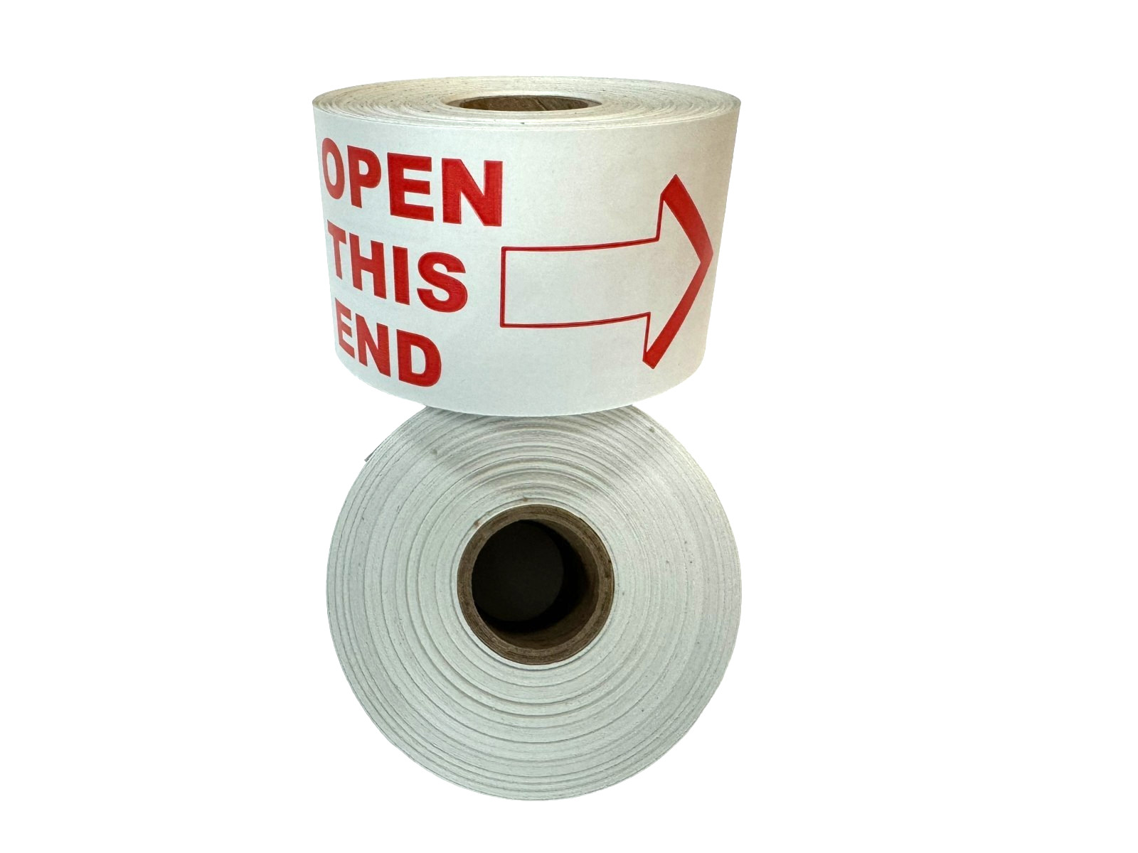 2×4 Open This End Arrow Labels White/Red This Side Up Mailing Stickers (600)