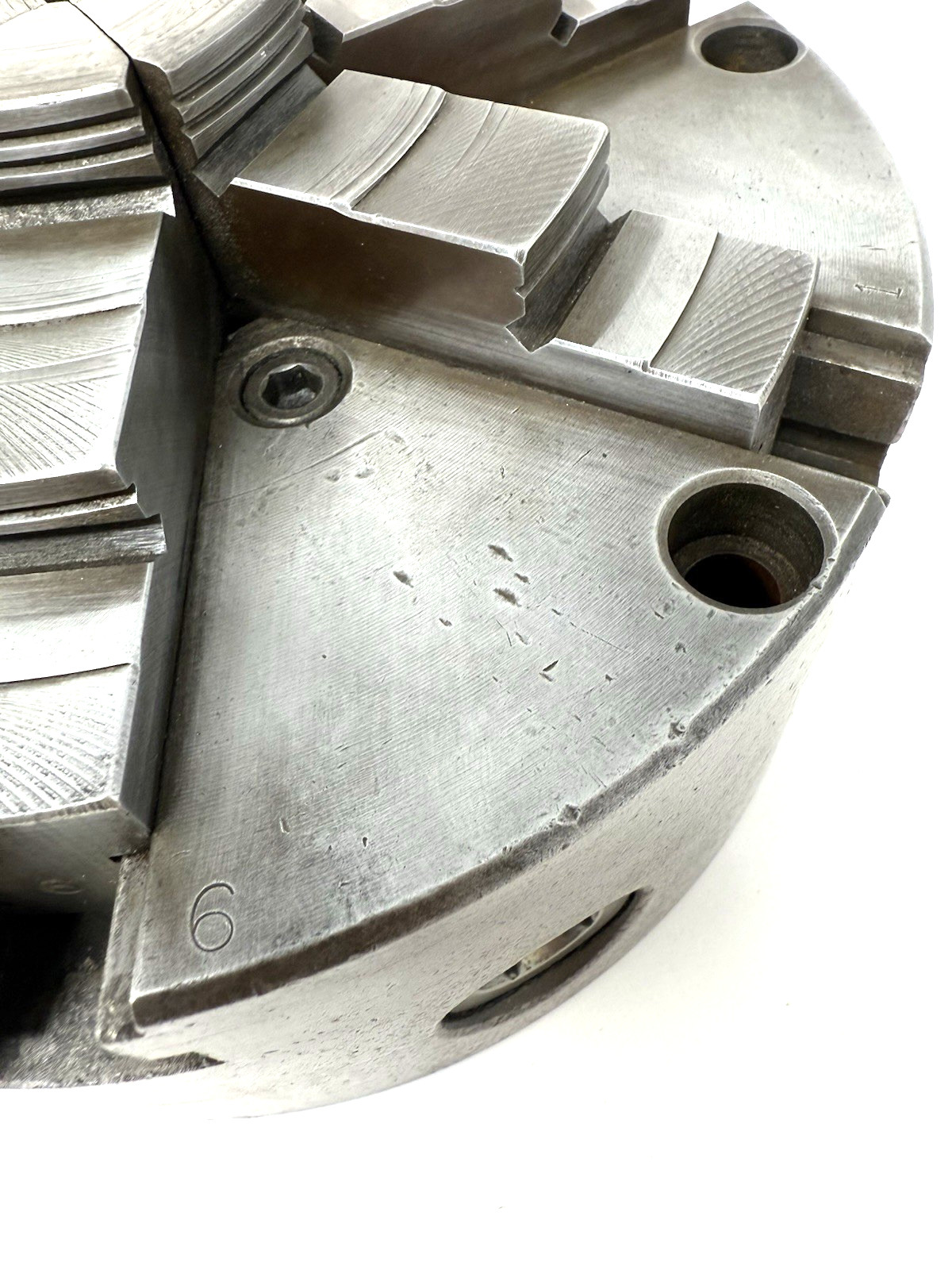 8-1/4″ BUCK 6 Jaw Lathe Chuck #4862 Made in USA – No key see details