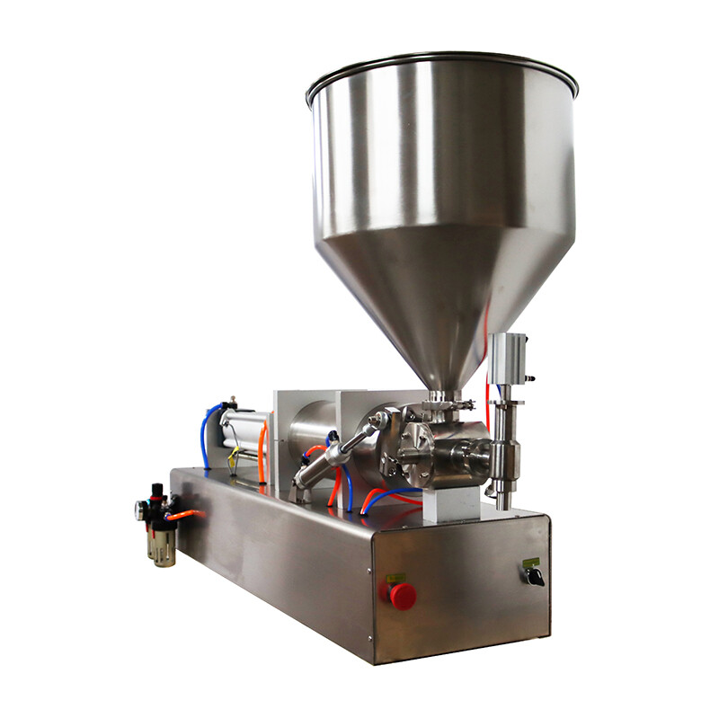 1000-5000ml Liquid / Pate Cream Filling Machine Pneumatic Filler 13gal Hopper