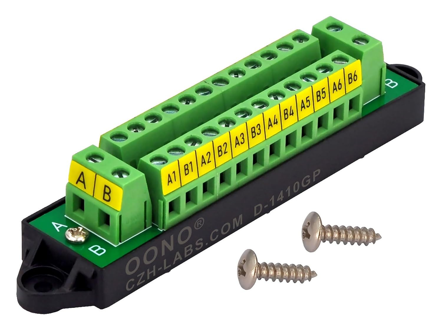 16Amp AC/DC 48V 2X12 Position Terminal Block Distribution Module. OONO D-1410GP