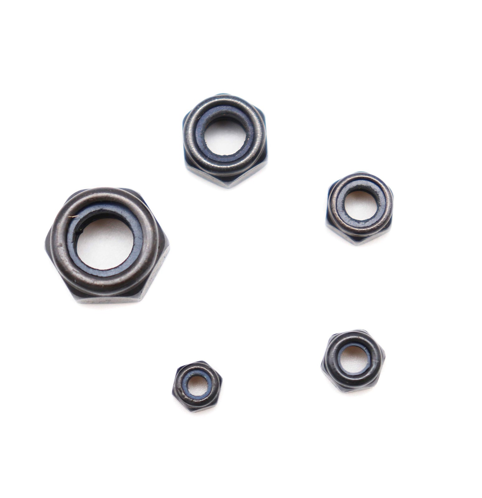 binifiMux 130Pcs Black Nylon Inserted Hex Self Locking Nuts Assortment Kit,M3…