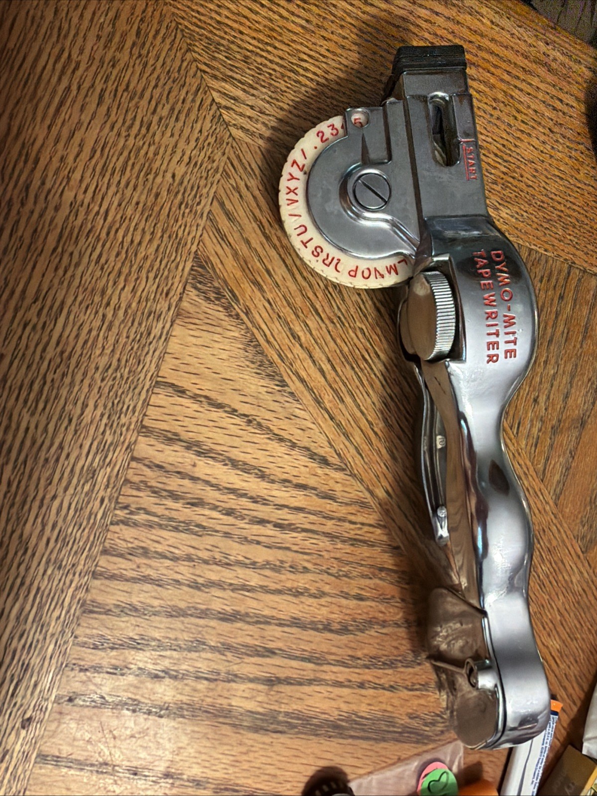 Vintage Dymo-Mite Tapewriter Chrome Metal Label Maker Embosser – Works