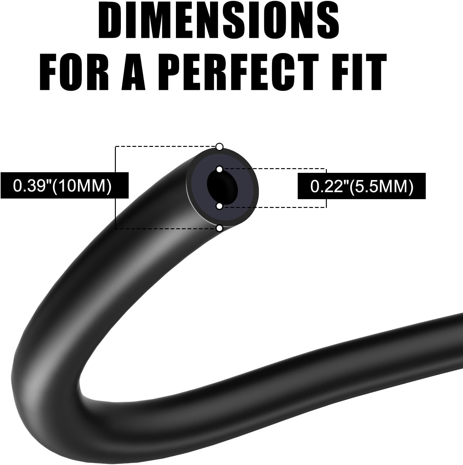 5.5mm Fuel Line 1/5 Inch Gas Tube Fuel Hose 5 Feet for ATV Quad Pit Dirt Bike Go
