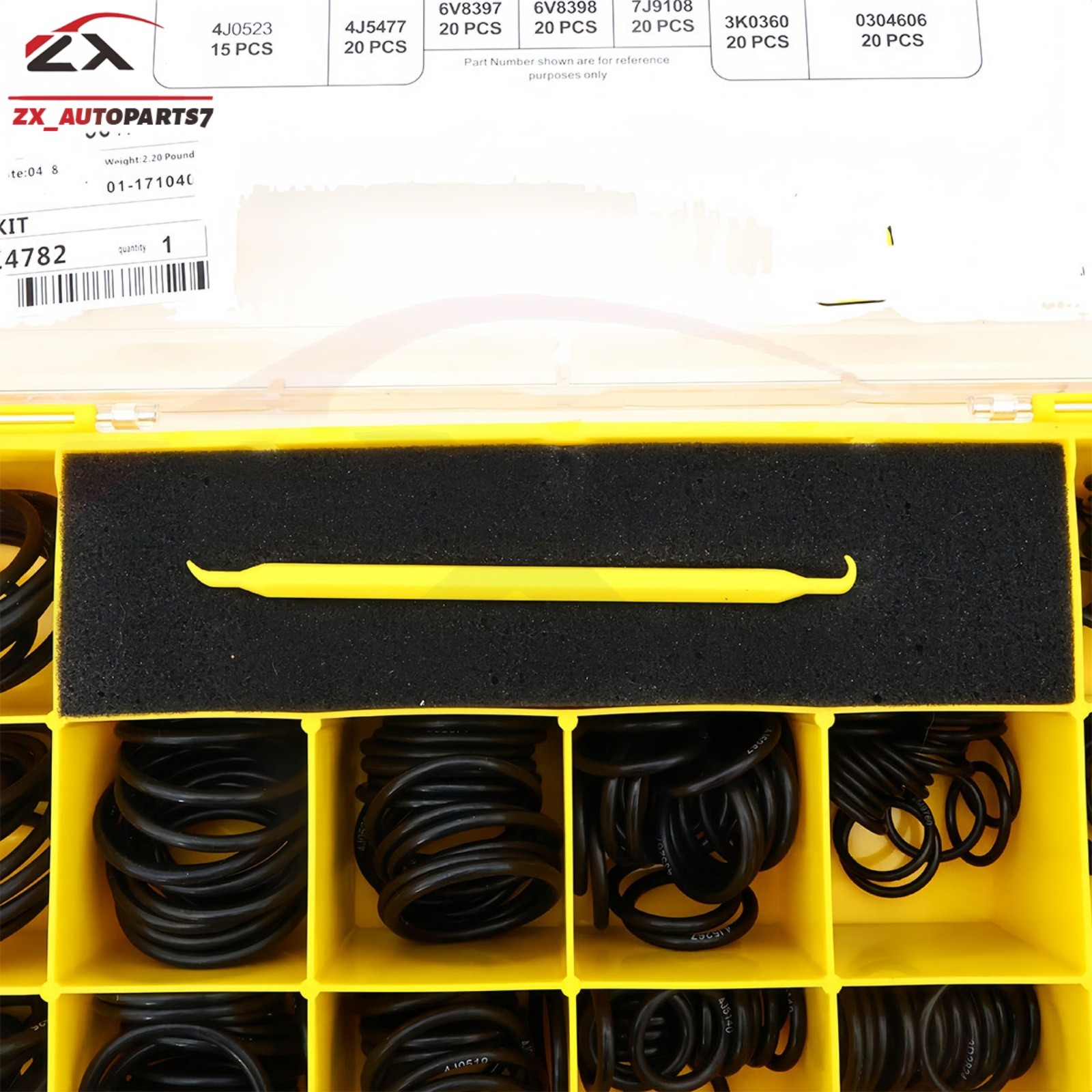 580Pcs Seal O-Ring Kit For SAE STOR ORFS 61 62 Nitrile90 4C-4782