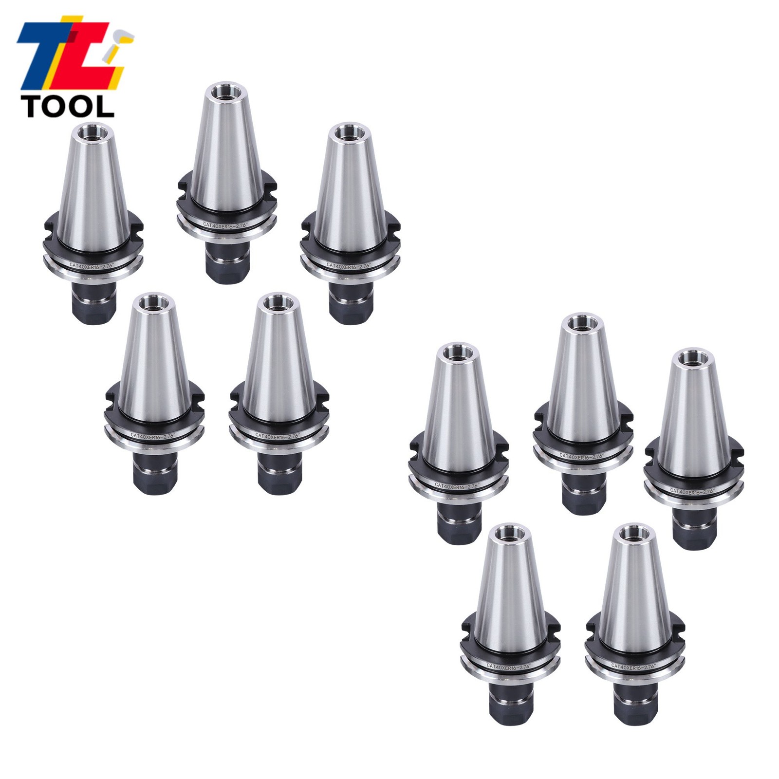 10PCS CAT40 ER16 2.76″ 70mm Collet Chuck Tool Holder Balanced G2.5 20000RPM