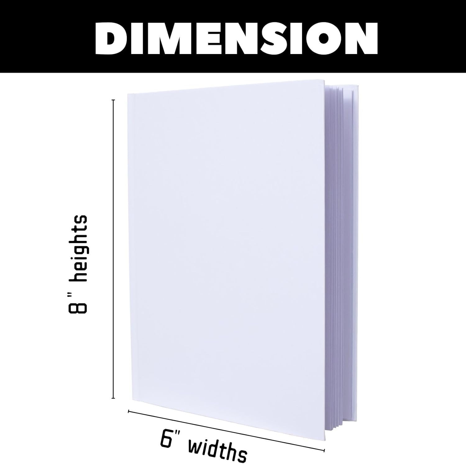 6 Pack Hardcover Blank Book,6X8 Inch Unlined Sketchbook Journal – 18 Sheets/36 P