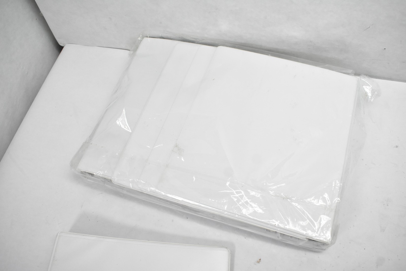 Lot Of 8 White 1″ 3-Ring Daily Use Binder Clear Overlay Vinyl Office Supplies