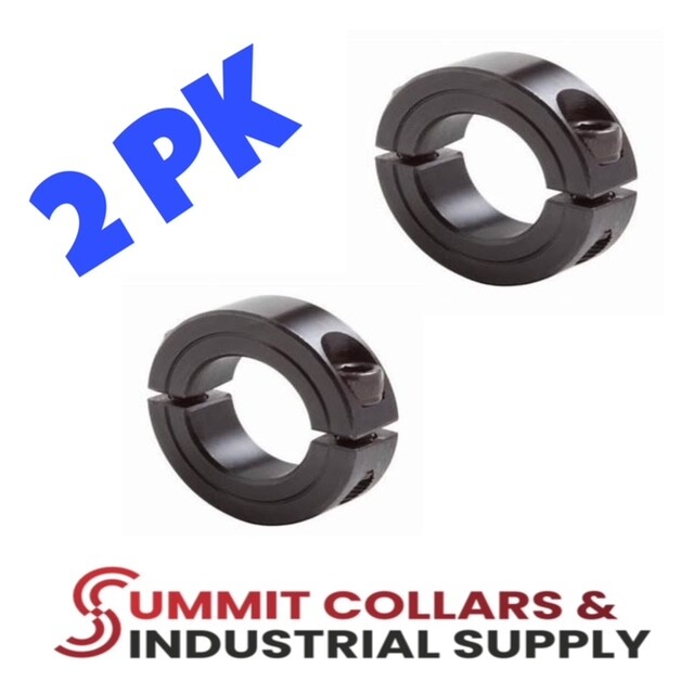1-1/4″ Bore DOUBLE SPLIT STEEL (2 PCS) CLAMPING SHAFT COLLAR BLACK OXIDE.
