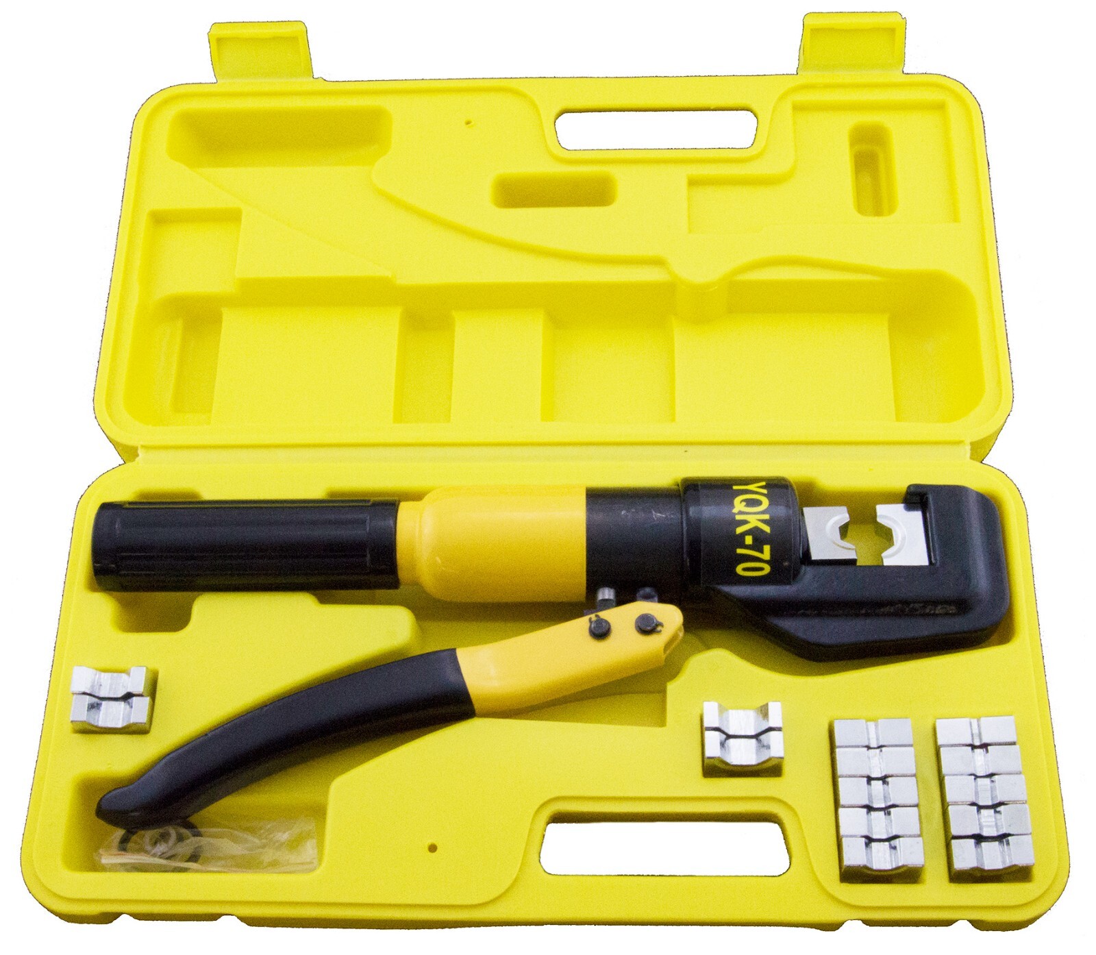 10 Ton Hydraulic Crimper with 8 Dies & Storage Case – Crimping Tool for Wire Lug