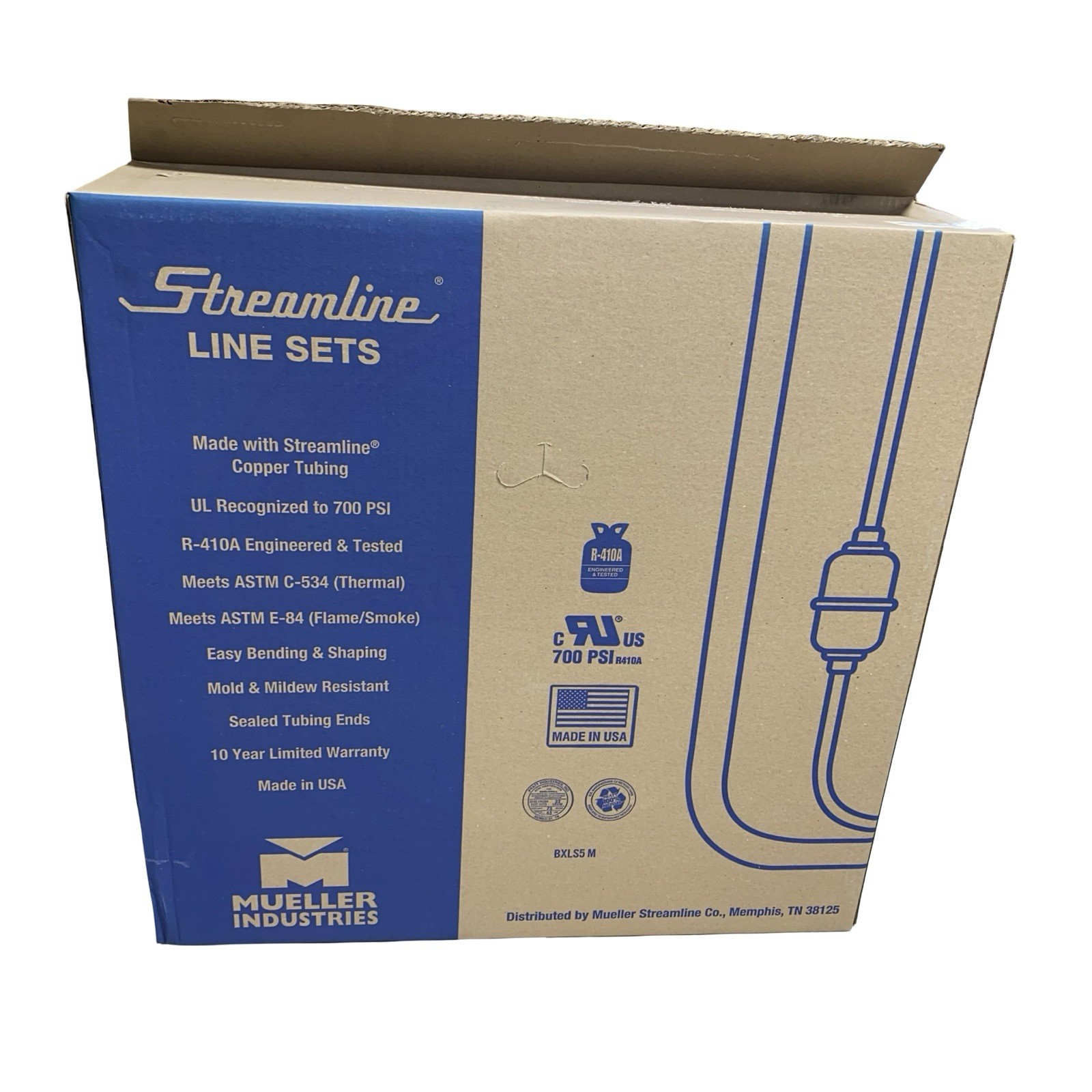Mueller Industries 3/8 in. x 3/4 in. x 3/4 in. x 35 ft. Air Conditioner Line Set