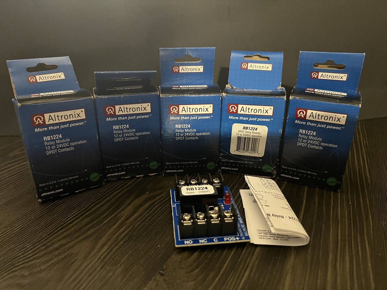 Lot of 5 ALTRONIX RB1224 Relay Module 12/24VDC 75Ma DPDT / New / Aged Box