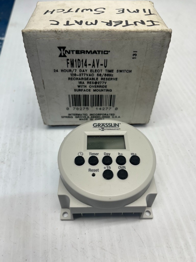 Intermatic Fm1d14-Av-U Electronic Timer, 24 Hr/7 Days, Spdt
