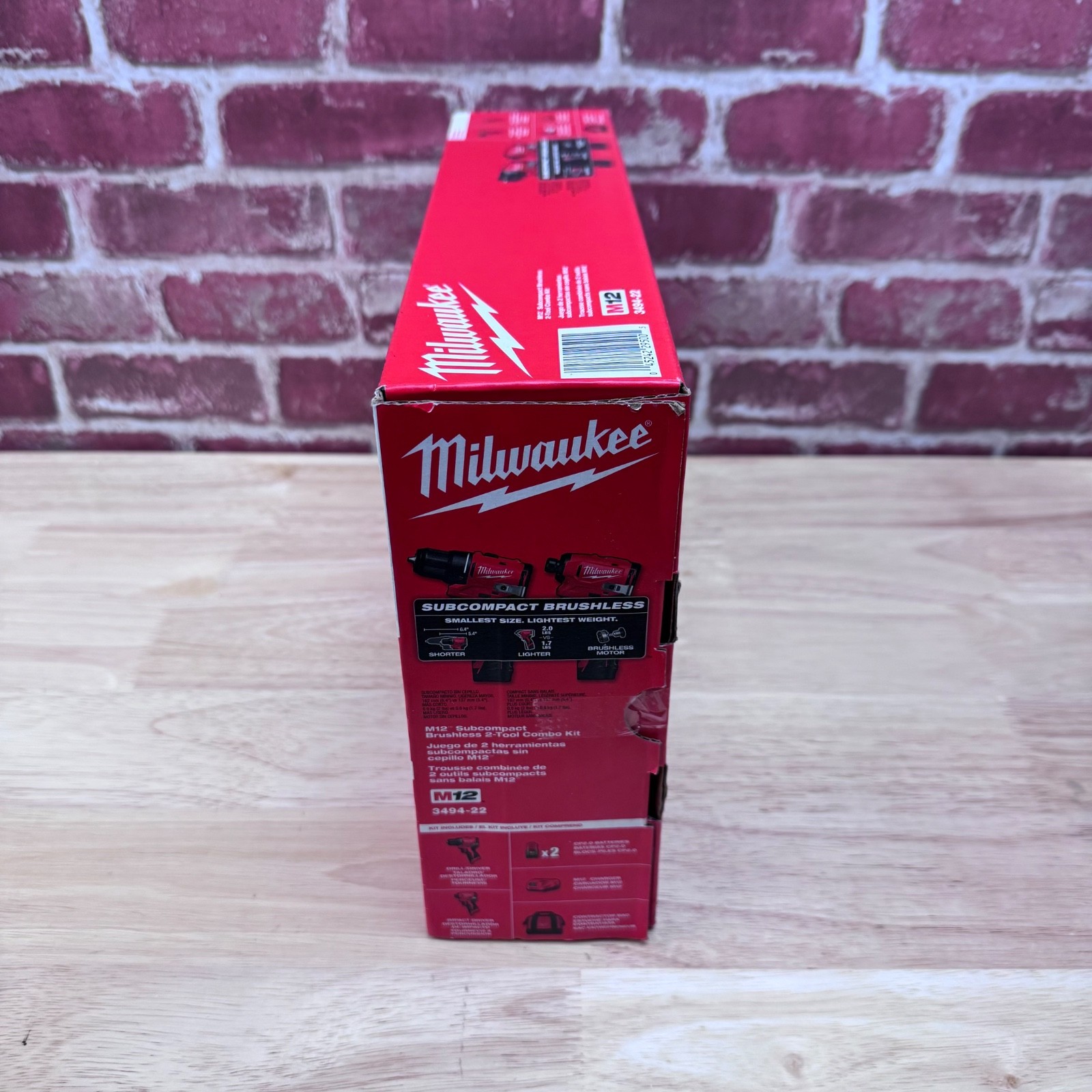 Milwaukee 3494-22 M12 12V Subcompact Brushless 2-Tool Combo Kit