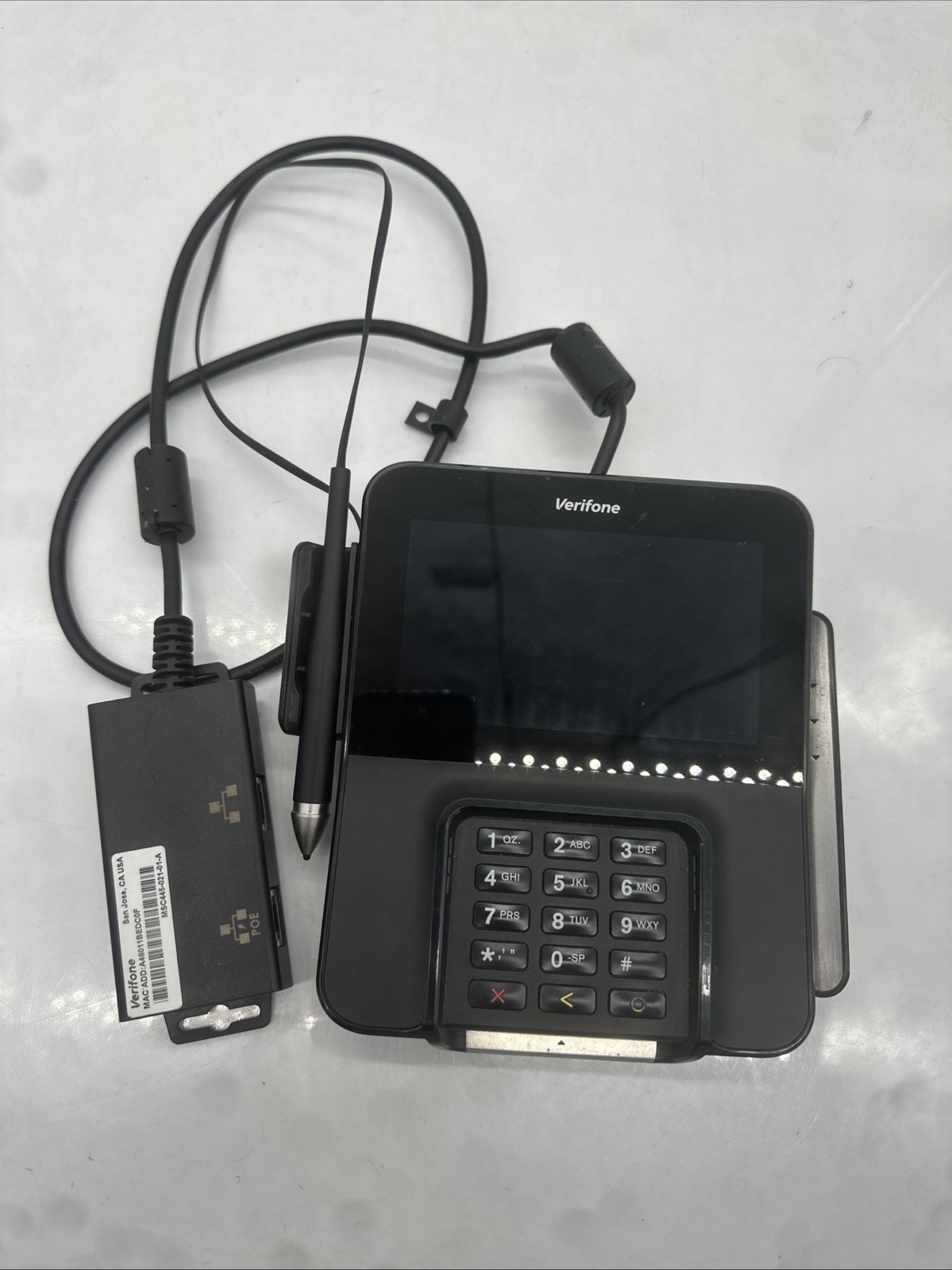 Verifone M400 WiFi/BT Credit Card Terminal Payment Reader w/ PoE Adapter