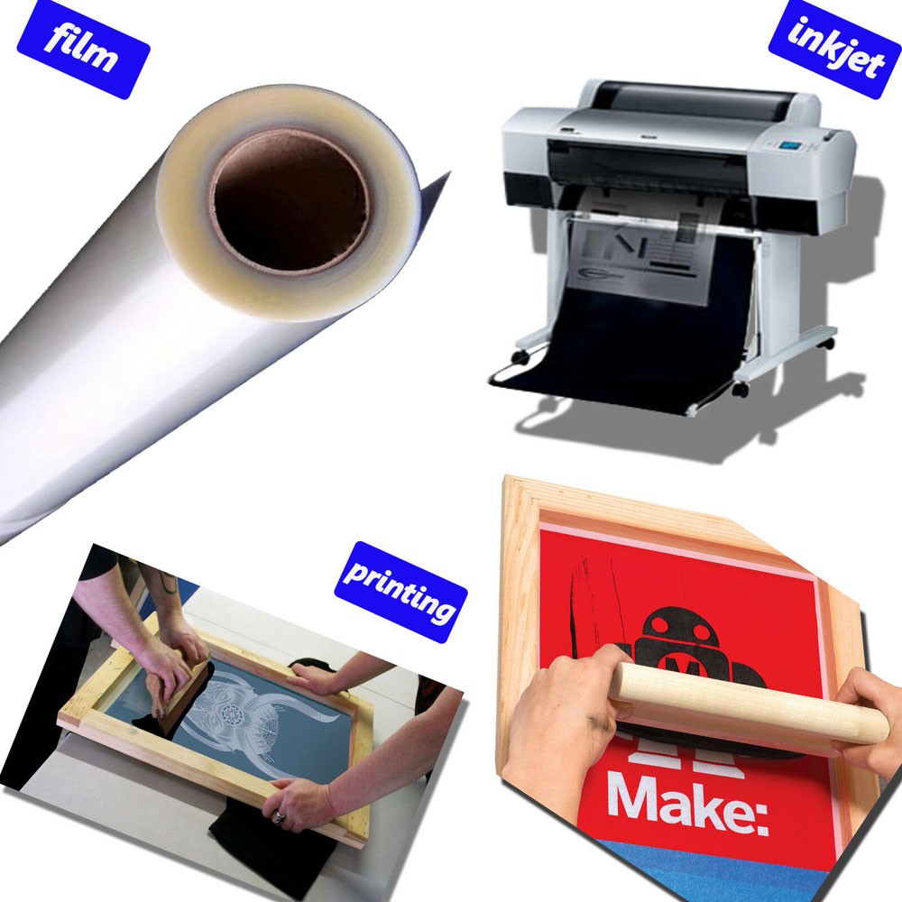 24″ x 100FT Waterproof Inkjet Milky Transparency Film for Silk Screen Printing