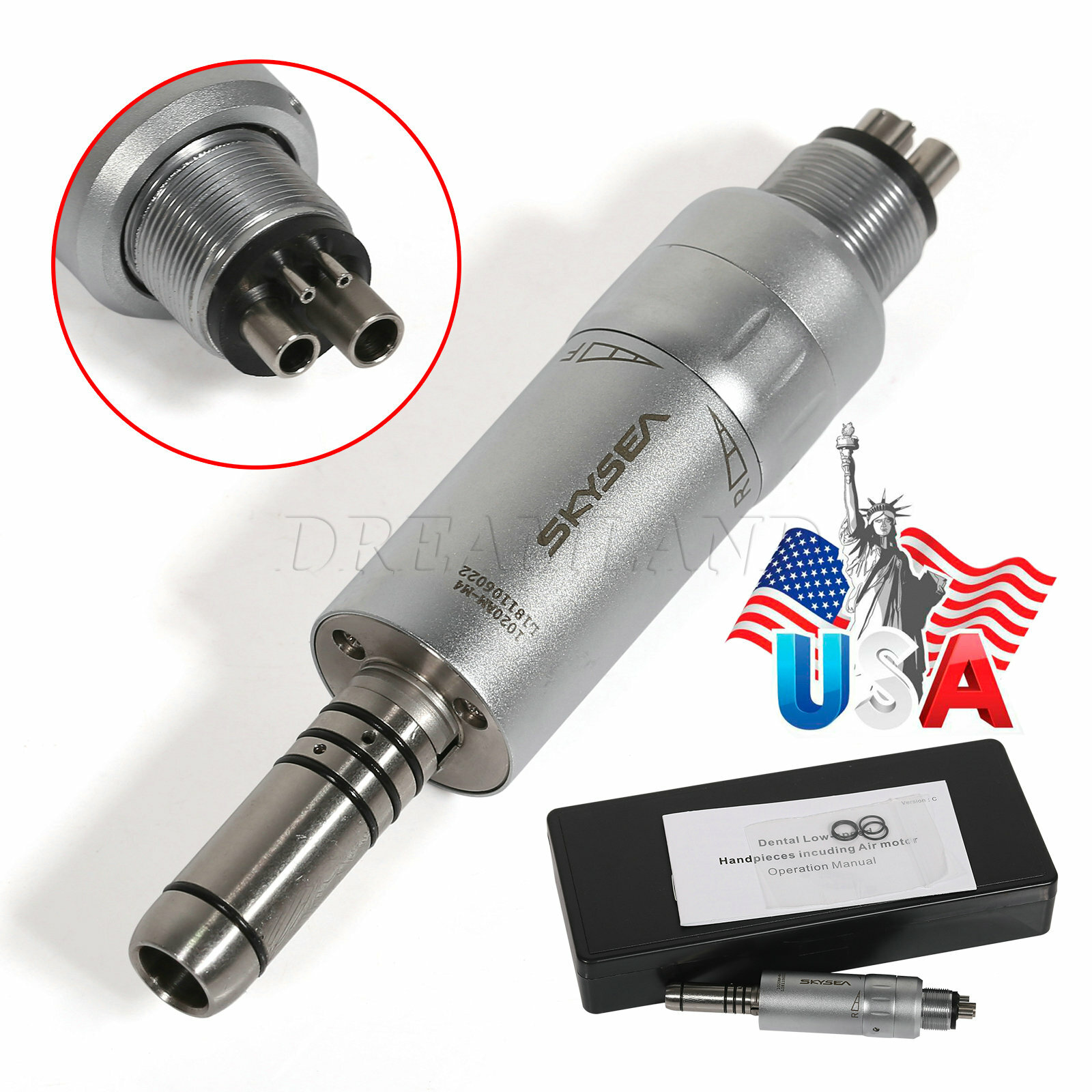 1-10*Dental 4 Holes Inner Water Air Motor Low Slow Speed Handpiece SKYSEA