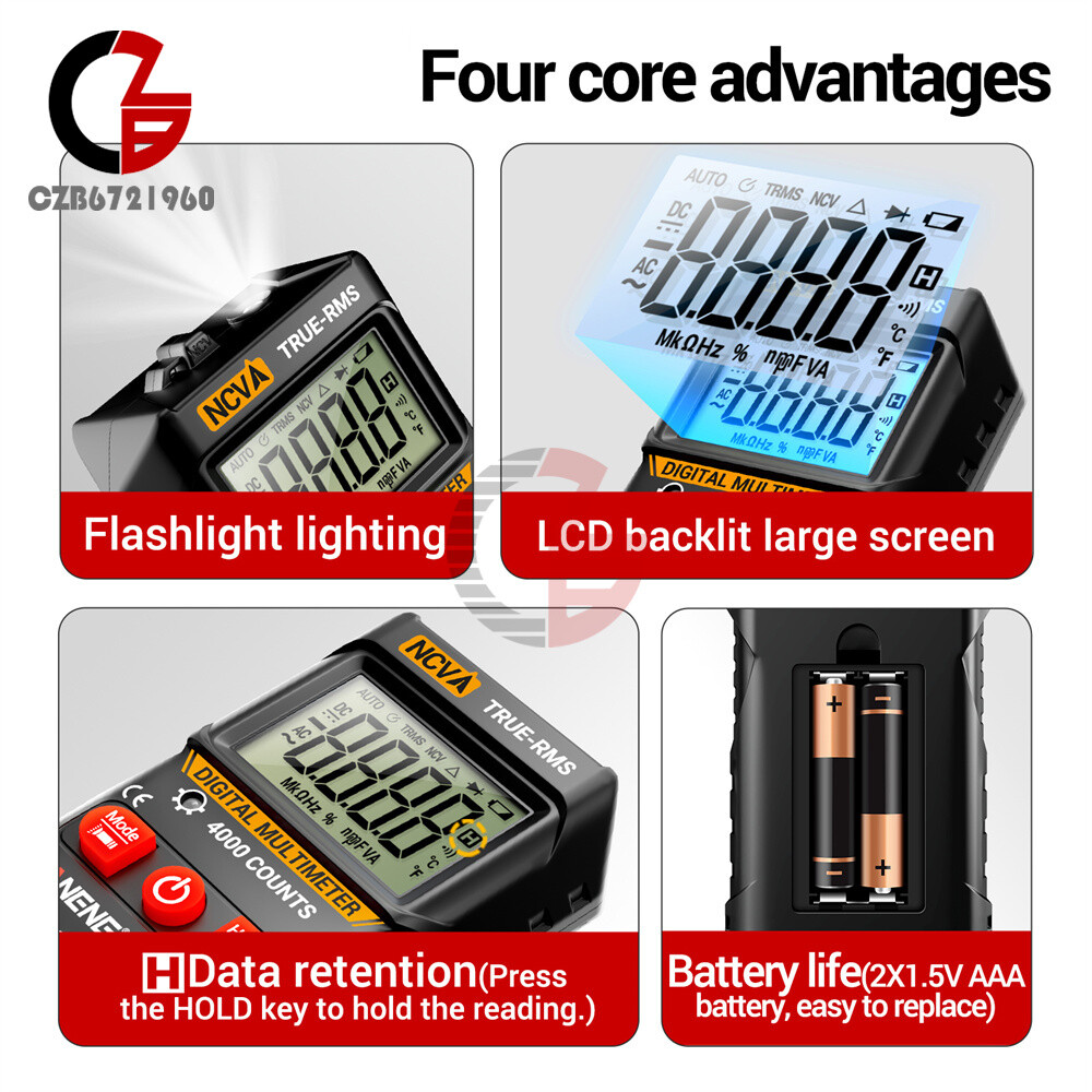 ANENG Digital Multimeter Automatic Voltmeter NCV Resistance Electrician Tester