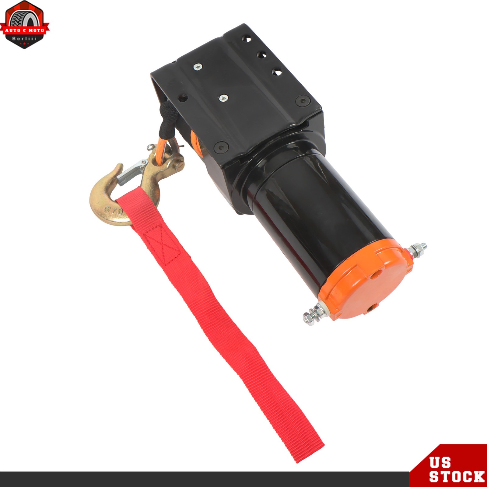 2500lb Electric Winch 50 ft Synthetic Rope 12V DC with Wireless / Wired Remote