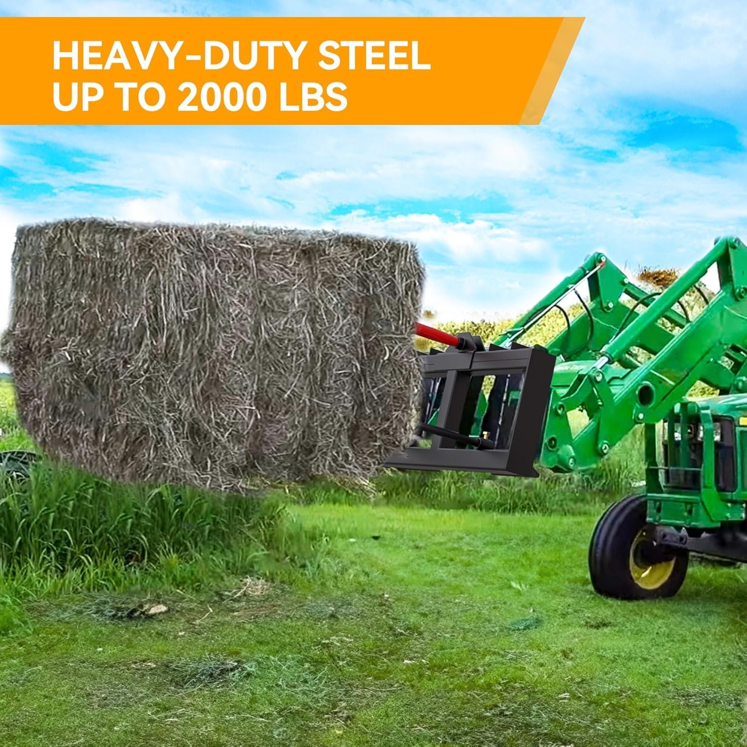 2000lbs Capacity Hay Bale Spear for Bobcat Tractors – Quick Attach & Durable