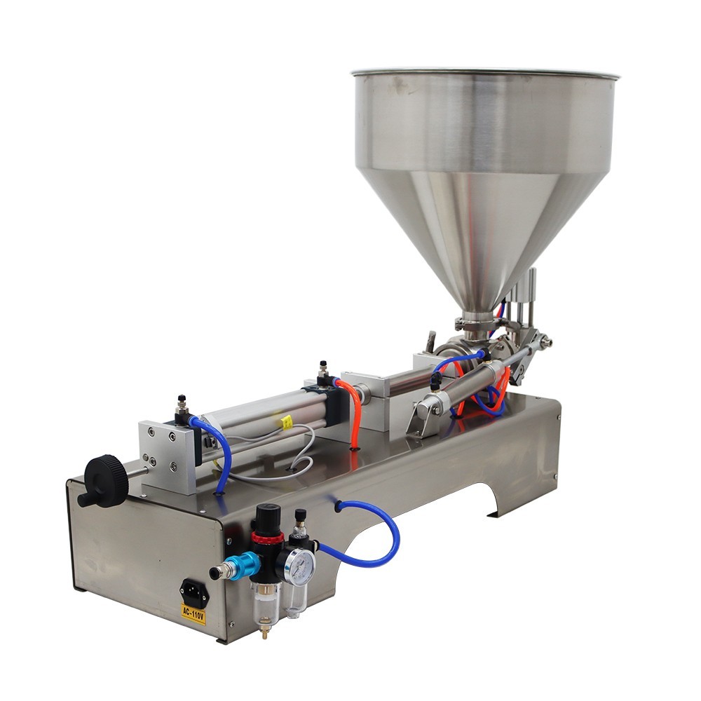 Paste Liquid Filling Machine 10-100ml Single Nozzle Pneumatic Piston Filler 110V