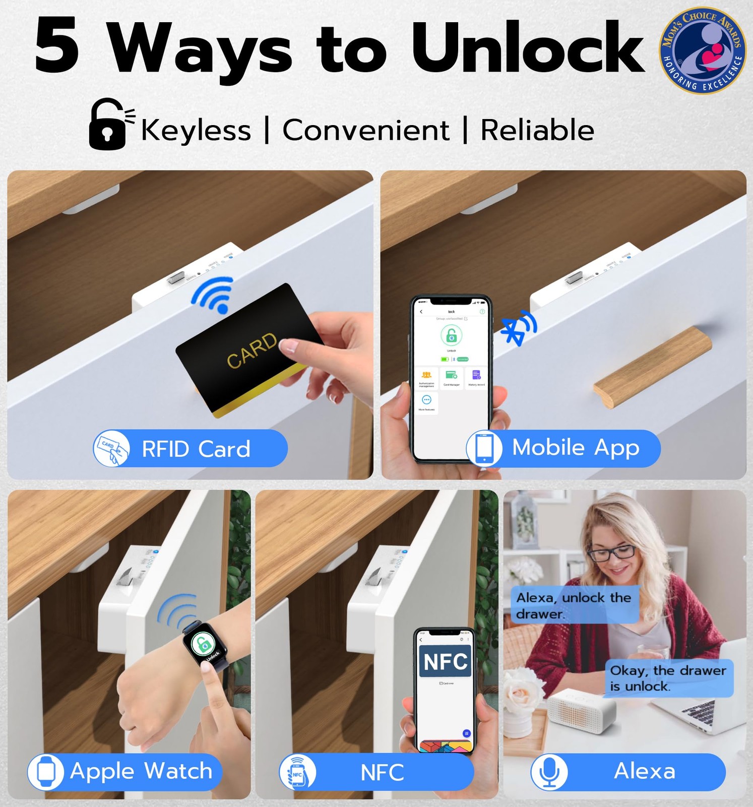 Anweller Baby Proofing Smart Cabinet Locks, Child Proof Drawer Locks, No Dril…