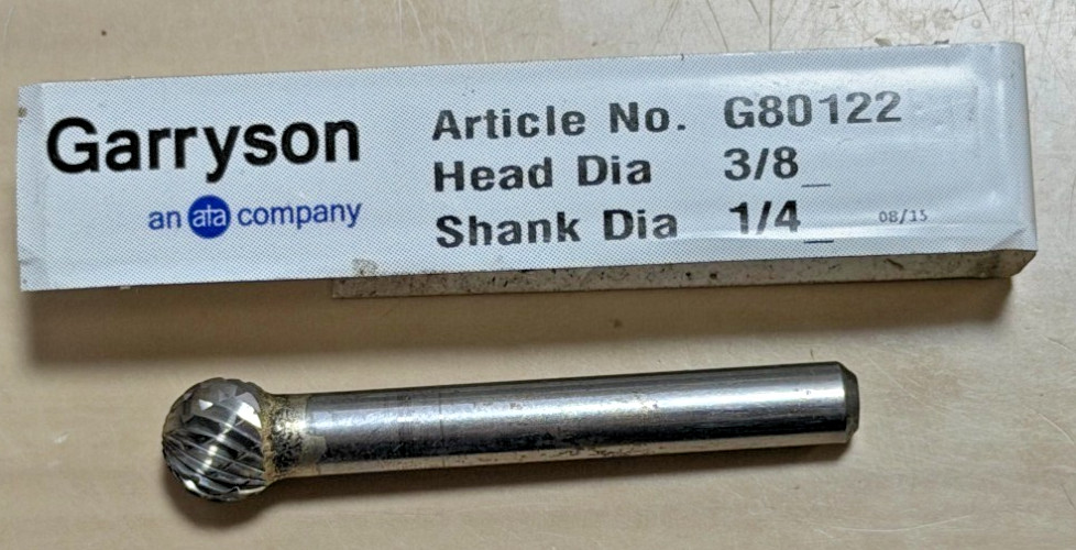 SD-3 Ball Shape 3/8″ Carbide Burr Bur Tool Die Grinder Bit 1/4″ Shank 80122